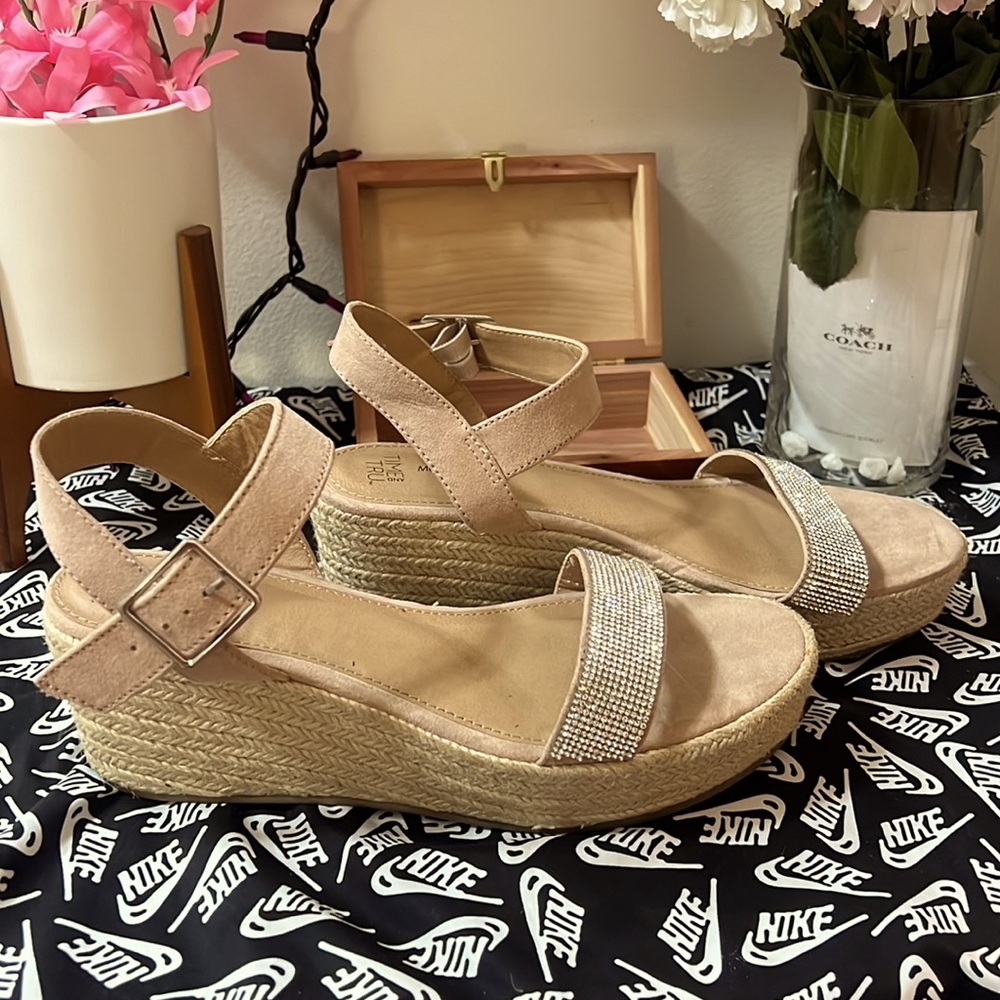 Bling Memory Foam Espadrilles Time & Tru